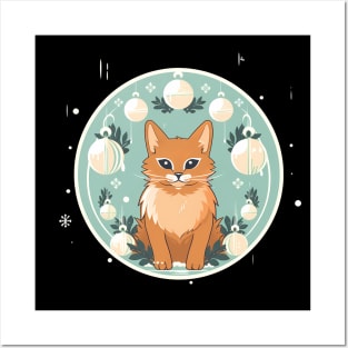 Somali Cat Xmas Ornament, Love Cats Posters and Art